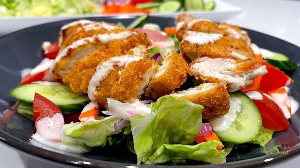 3 PCS Chicken Tenders Salad & Soda