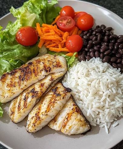 2 Pcs Grilled Fish Over Rice & salad & Soda