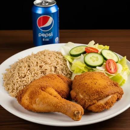 3 Pcs Mixed Chicken Over Rice Salad & Soda
